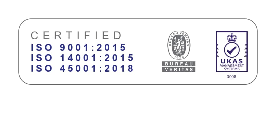 Bureau Veritas certification mark for ISO 9001:2015, ISO 14001:2015 and ISO 45001:2018 management systems of MS Powermax International Limited